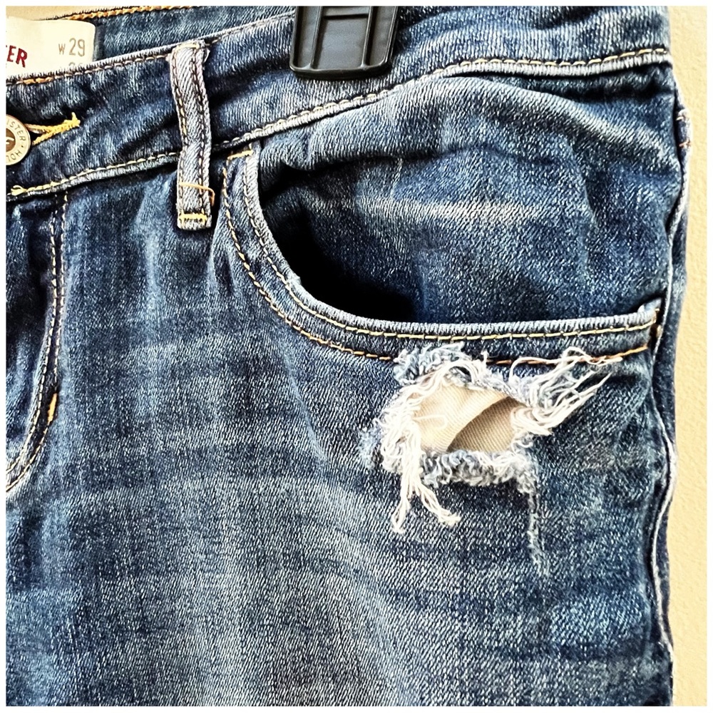 Hollister Distressed Raw Hem Jeans Size 29 - Picture 3 of 16